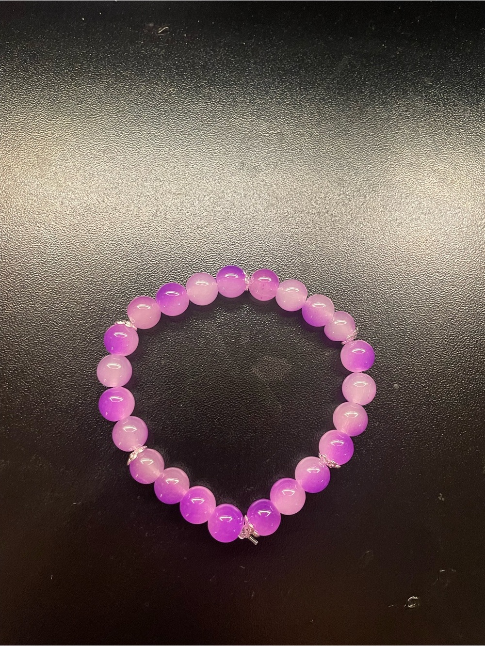Gradient Pink Beaded Stretch Bracelet - Women Jewelry